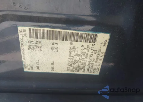 2018 Nissan Maxima 3.5 S из США, поврежденный, VIN 1N4AA6AP3JC394275